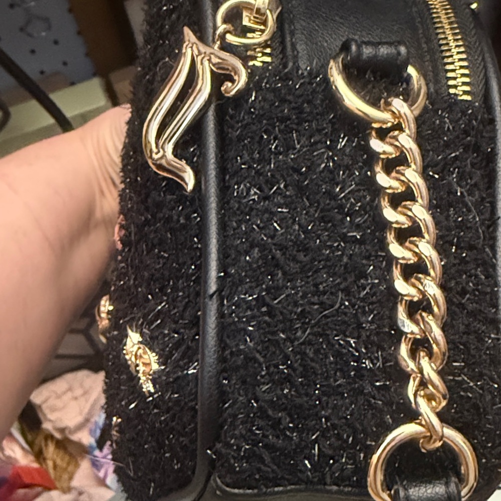 Juicy Couture Black Crossbody Bag with Gold Accents - Picture 3 of 4
